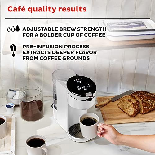 Instant Pot K-Cup Pod Compatible Single Serve Coffee Maker with Reusable Pod and Bold Setting, 8-12oz, 40oz Reservoir, White - Image 4