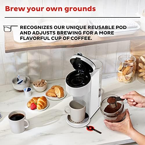 Instant Pot K-Cup Pod Compatible Single Serve Coffee Maker with Reusable Pod and Bold Setting, 8-12oz, 40oz Reservoir, White - Image 5